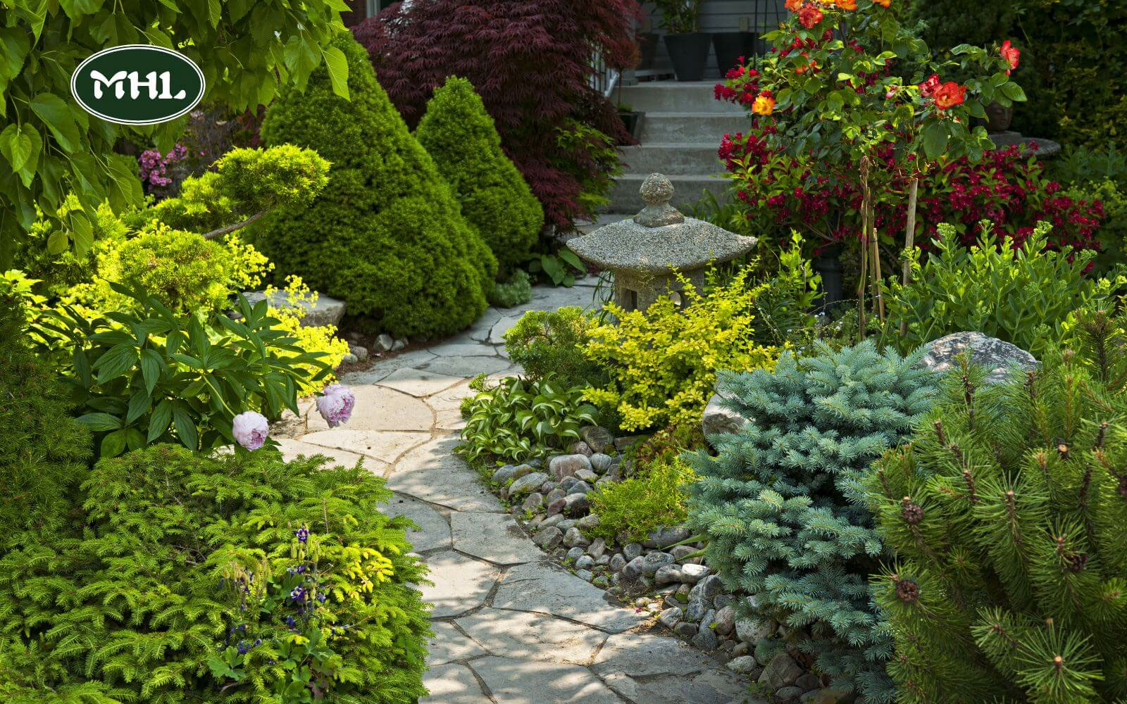 17 Low-Maintenance Front Yard Landscaping Ideas: Inviting Stone Walkway