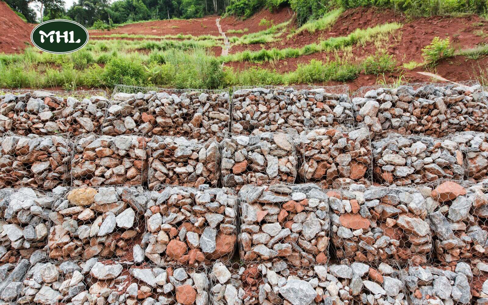 Retaining Wall Stairs Ideas: Gabion Walls