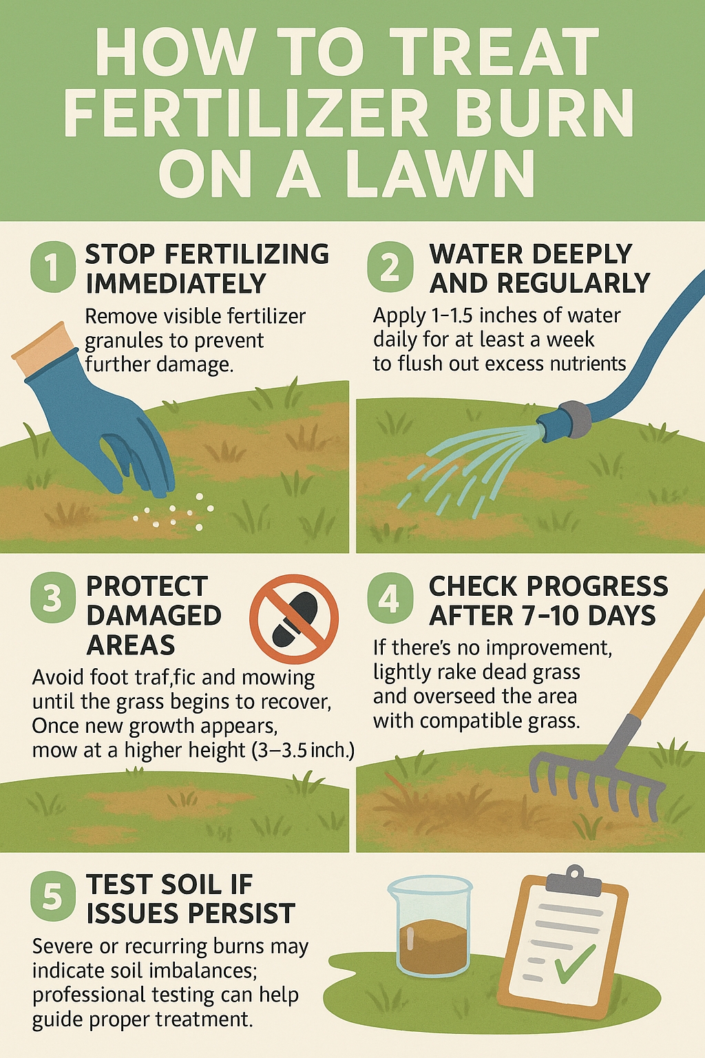 How to Treat Fertilizer Burn Lawn?