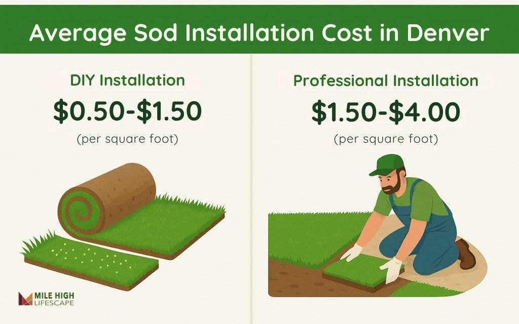 Average Sod Installation Cost in Denver