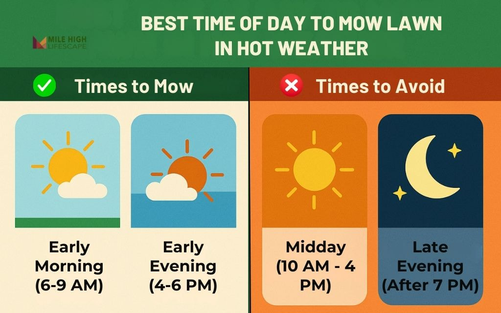 Best Time of Day to Mow Lawn in Hot Weather
