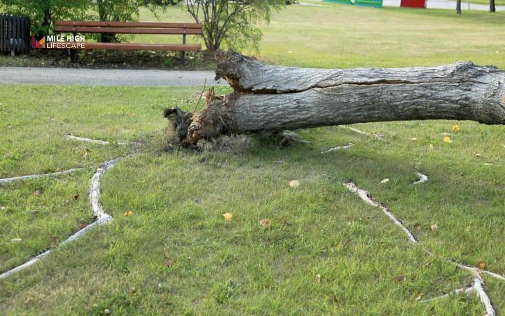 Soft Spots in Yard Causes: Decaying tree roots