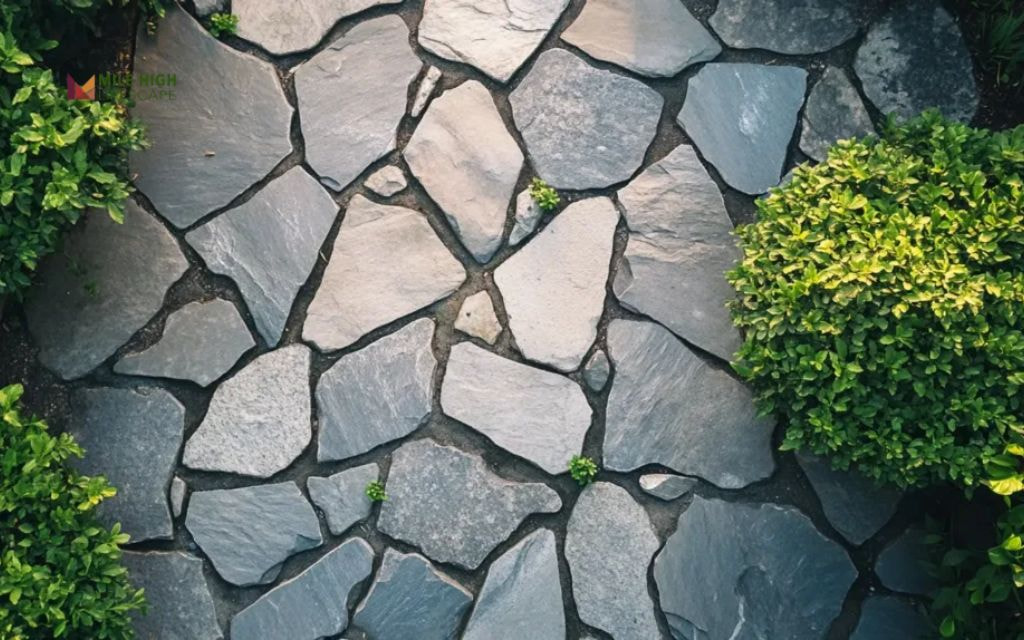 Flagstone Path with Groundcover Integration