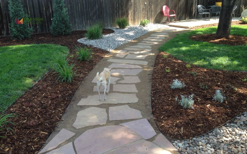 Flagstone Patio with Native Plant Edging