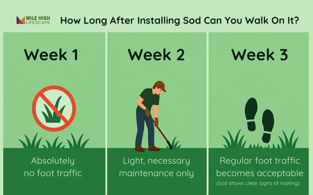How Long After Installing Sod Can You Walk On It?