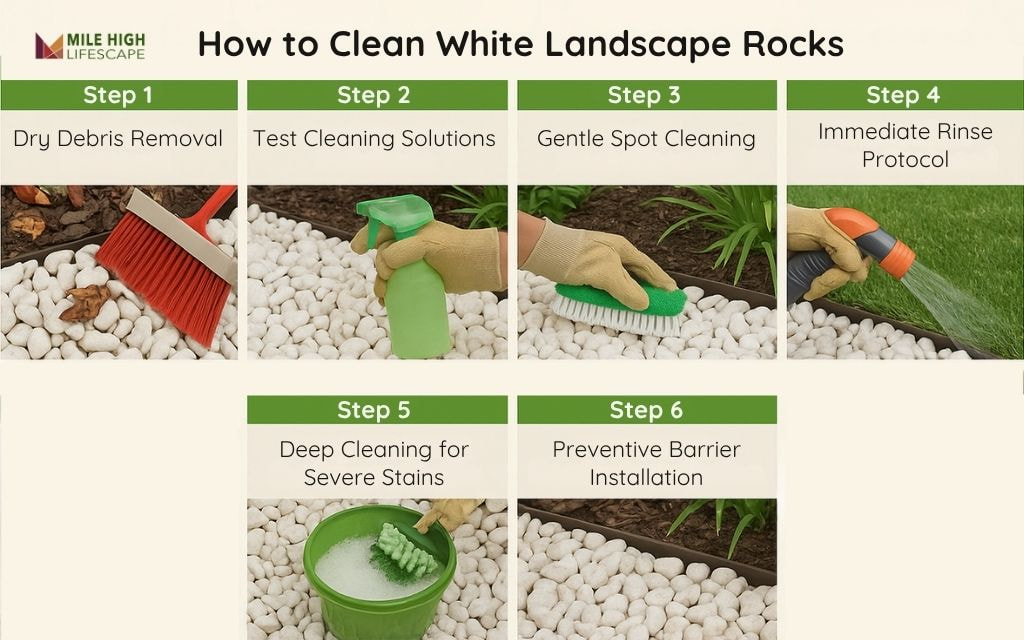 How to Clean White Landscape Rocks