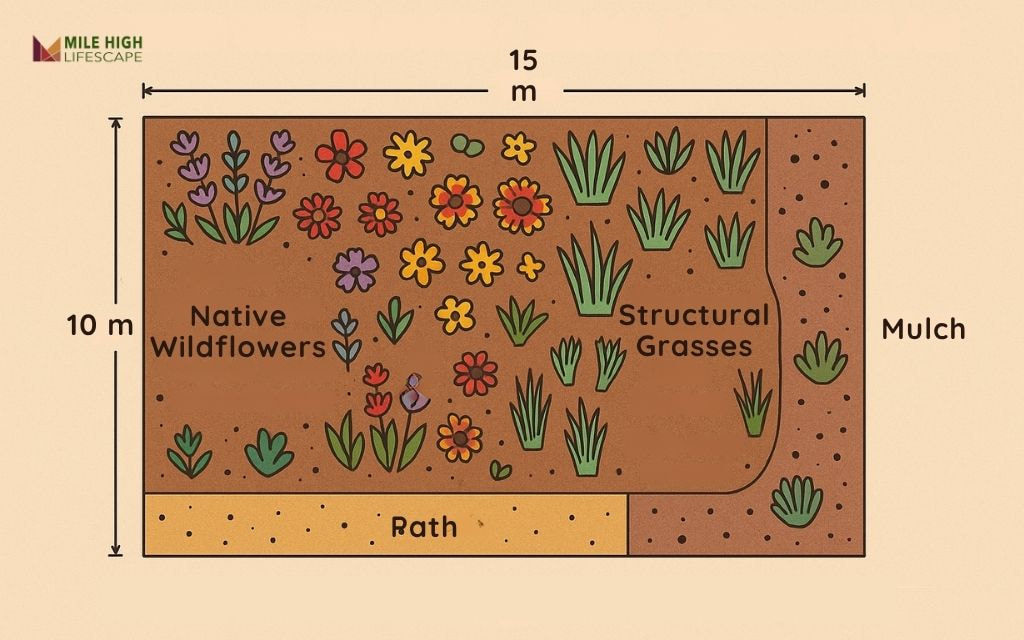 Mixed Wildflower + Grass Meadow Plan