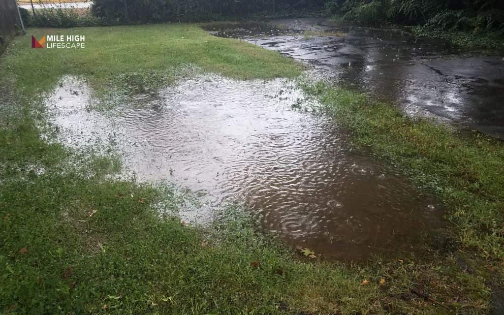 Soft Spots in Yard: Poor drainage