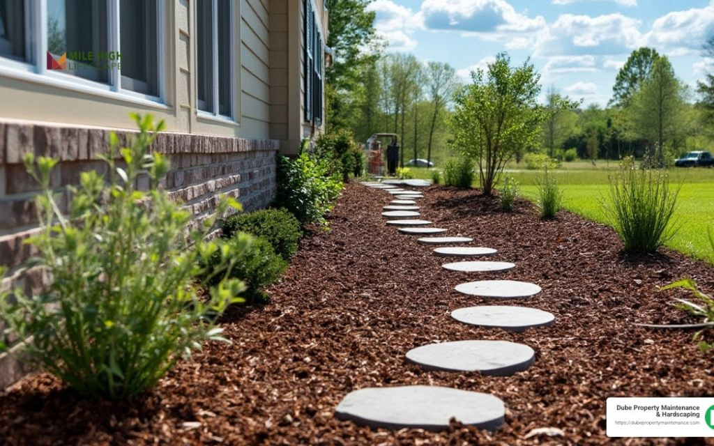 Side Yard Strip with Stepping Stones