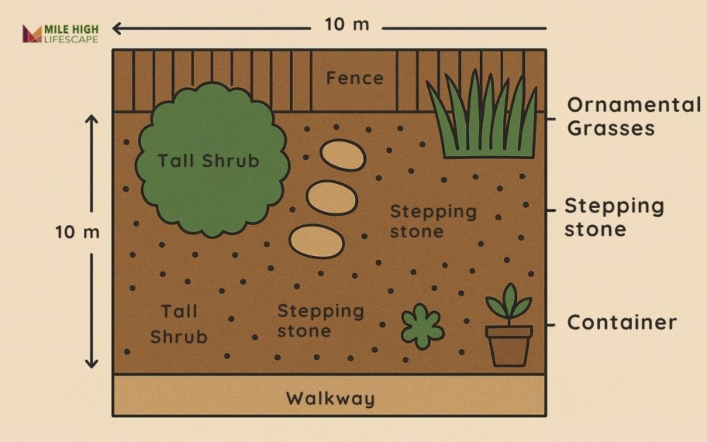 Small Urban Yard Xeriscape Plan