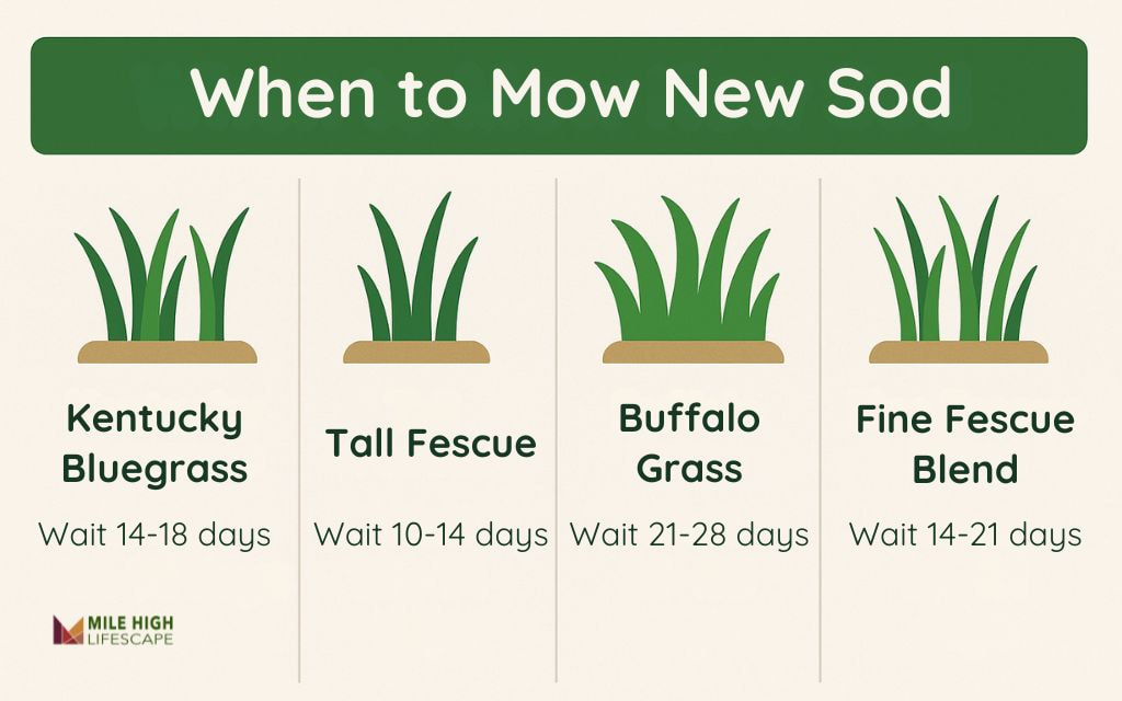 When to Mow New Sod in Denver