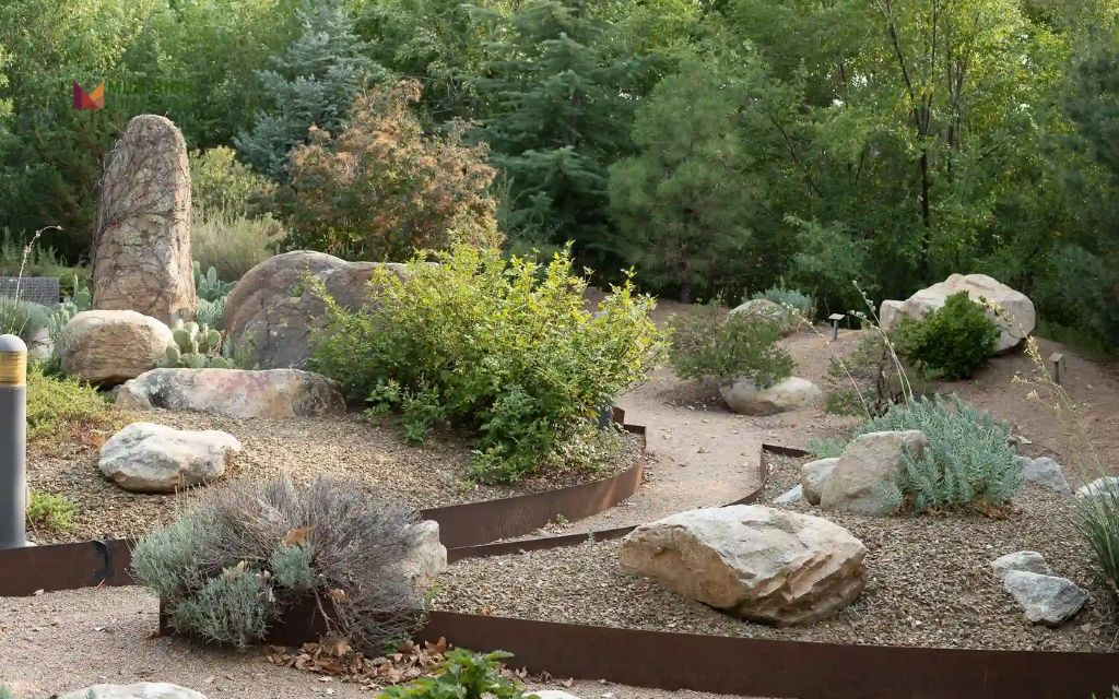 Boulders and Evergreens