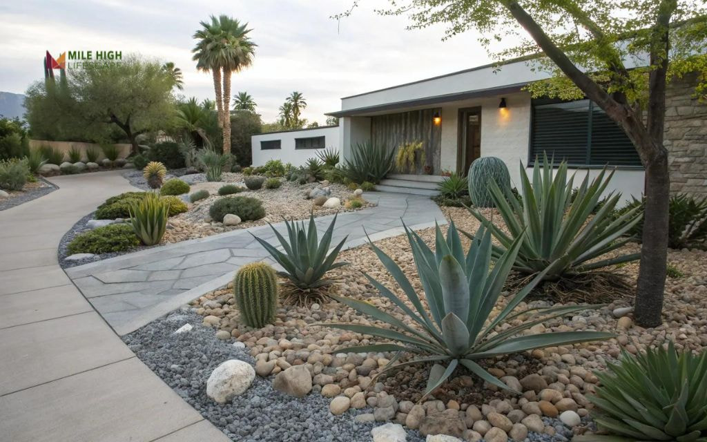 Desert Vibe Design with Agave and Crushed Stone