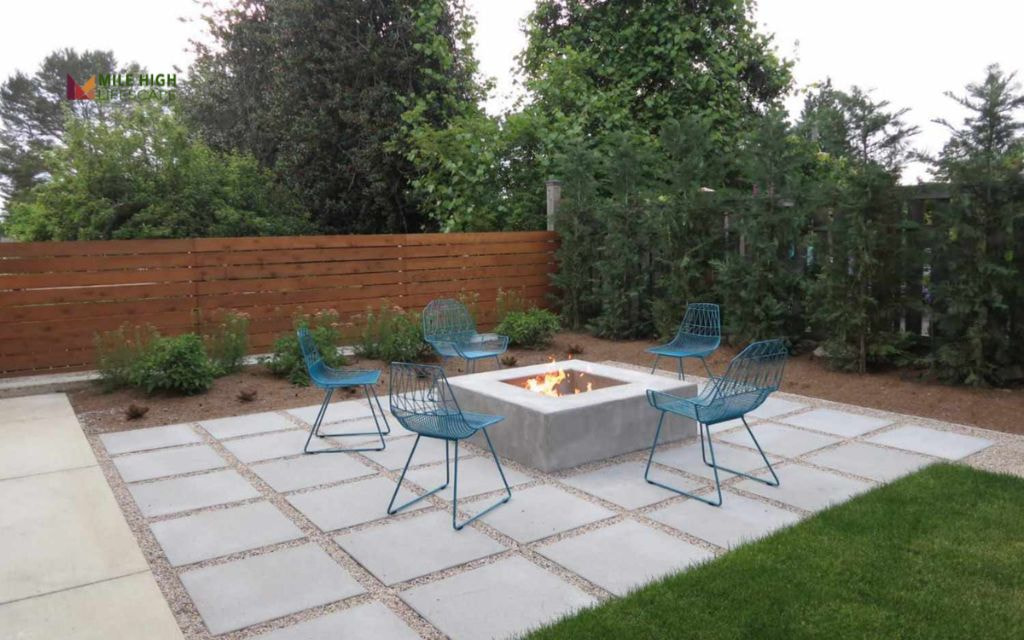 Modern Grid Layout with Stones and Pavers
