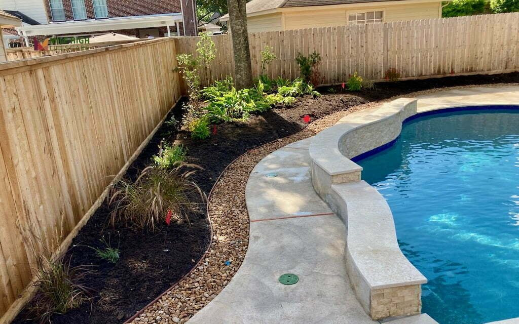 River Rock Border for Drainage