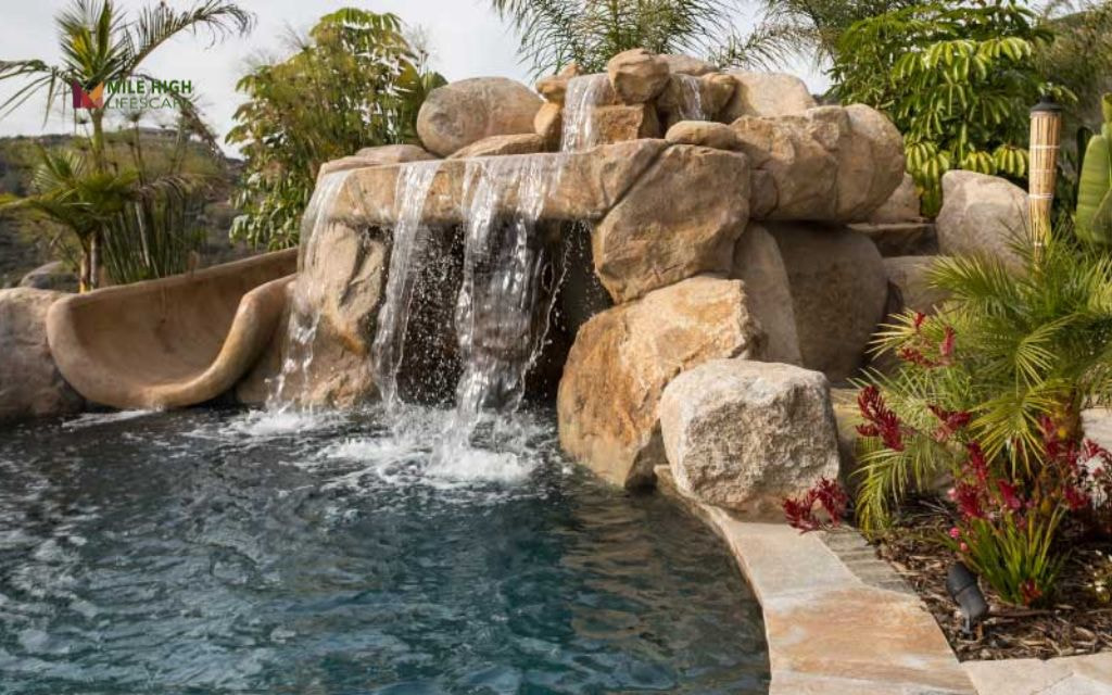 Rock Accents Around Water Features and Pools