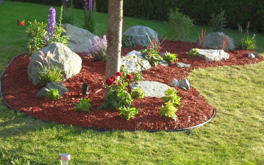 Rock Beds Around Trees and Shrubs