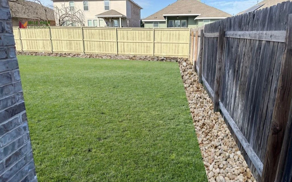 Rock Garden Borders Along Fences and Property Lines