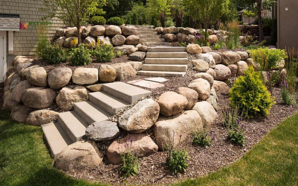Rock Steps and Stairways on Slopes