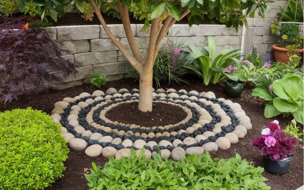 Round Flower Bed Centered on a Tree