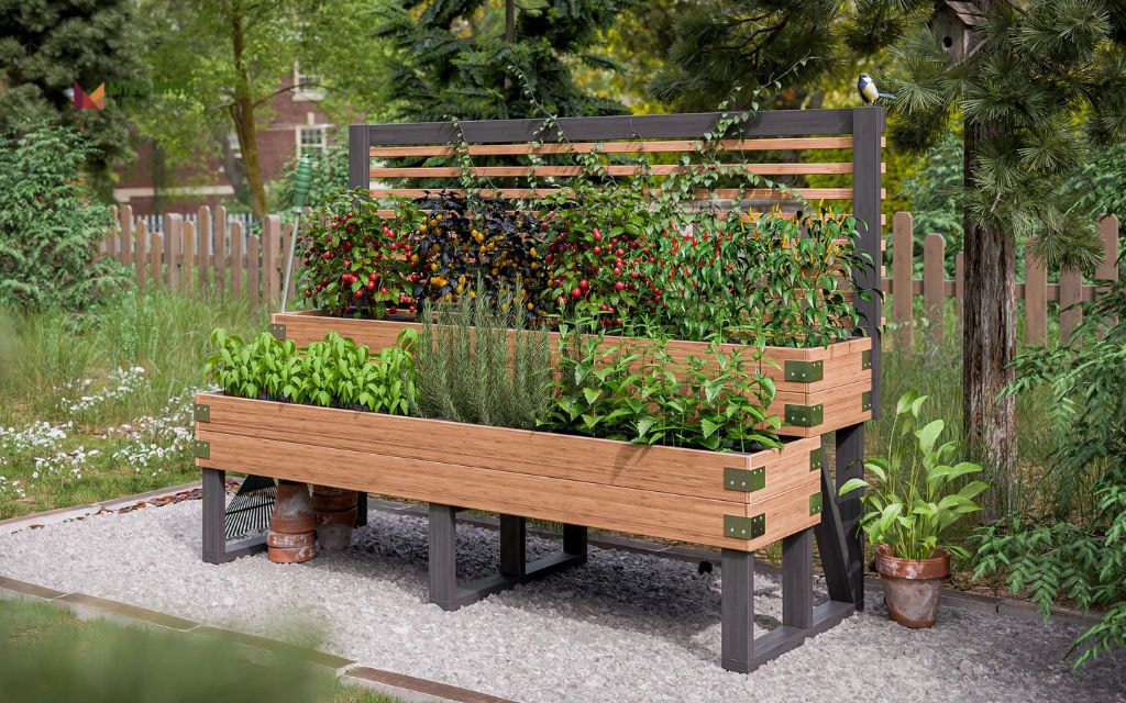 Tiered Raised Flower Bed