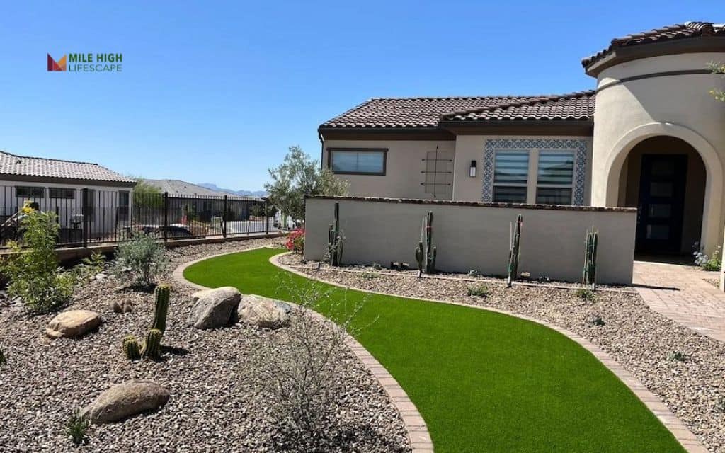 Modern minimalist desert front yard