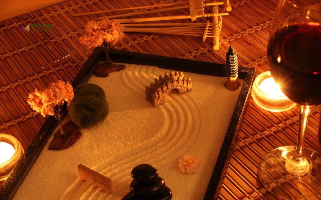 Candlelit zen nook