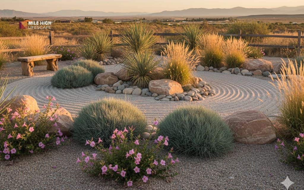 Drought-tolerant zen oasis