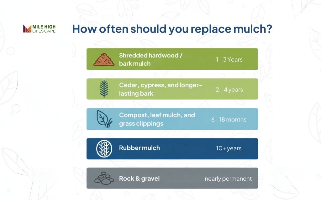 How often should you replace mulch?