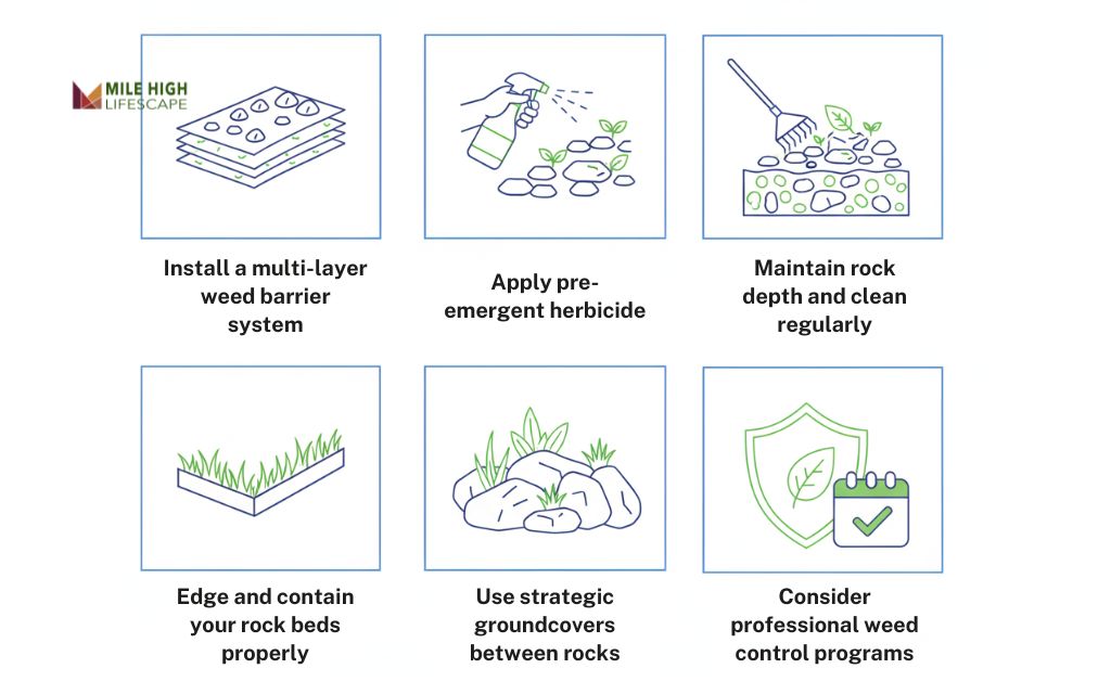 How to prevent weeds in rock beds