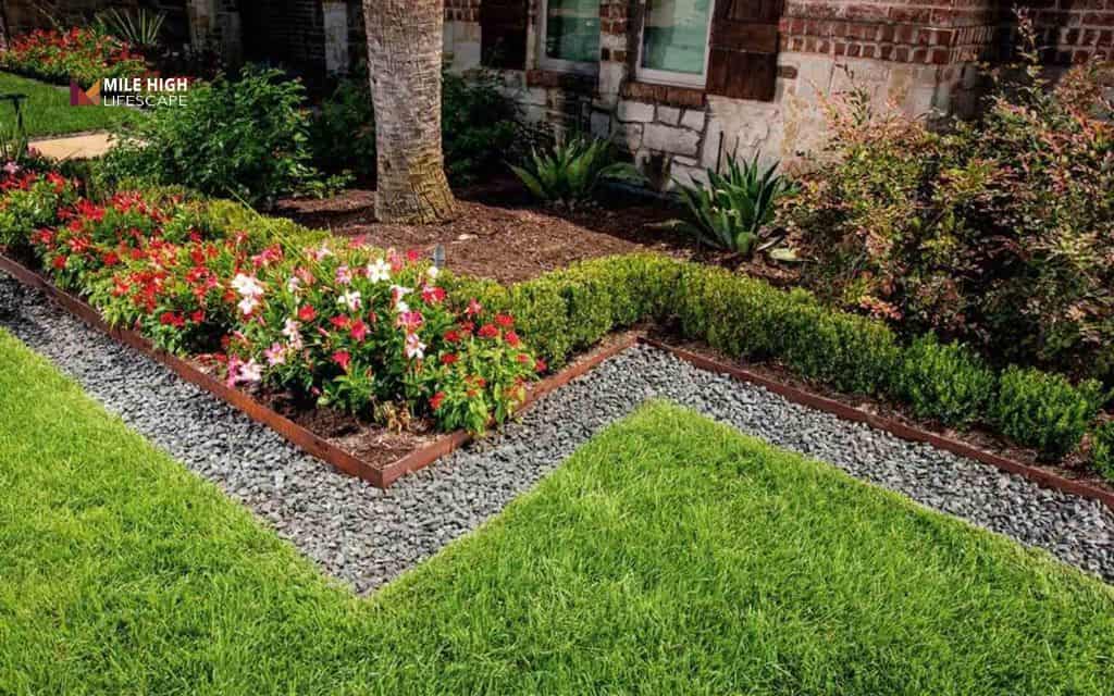 Install landscape edging or borders