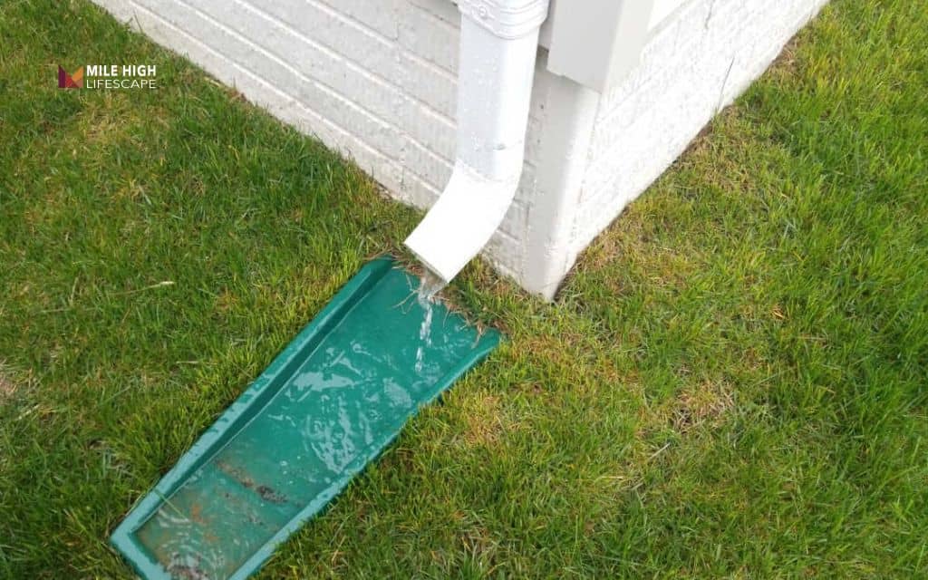 Redirect downspouts and runoff flow
