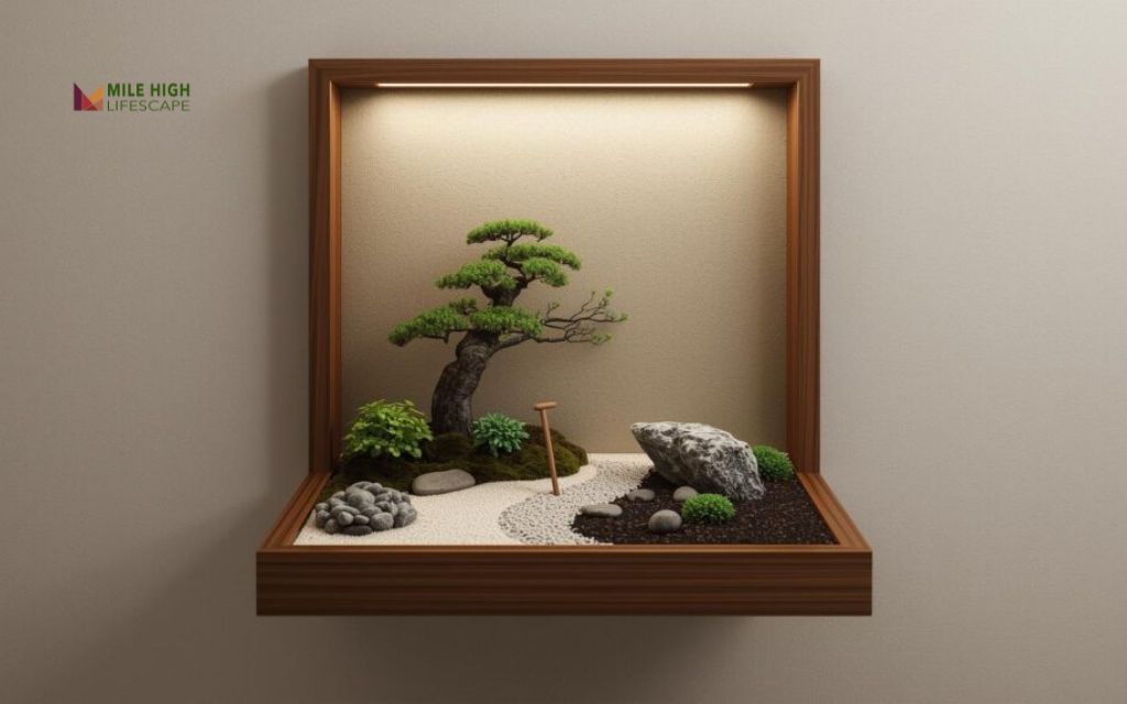 Wall-mounted zen display