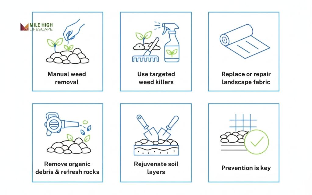 Weed control in rocks: How to get rid of weeds in rock landscaping