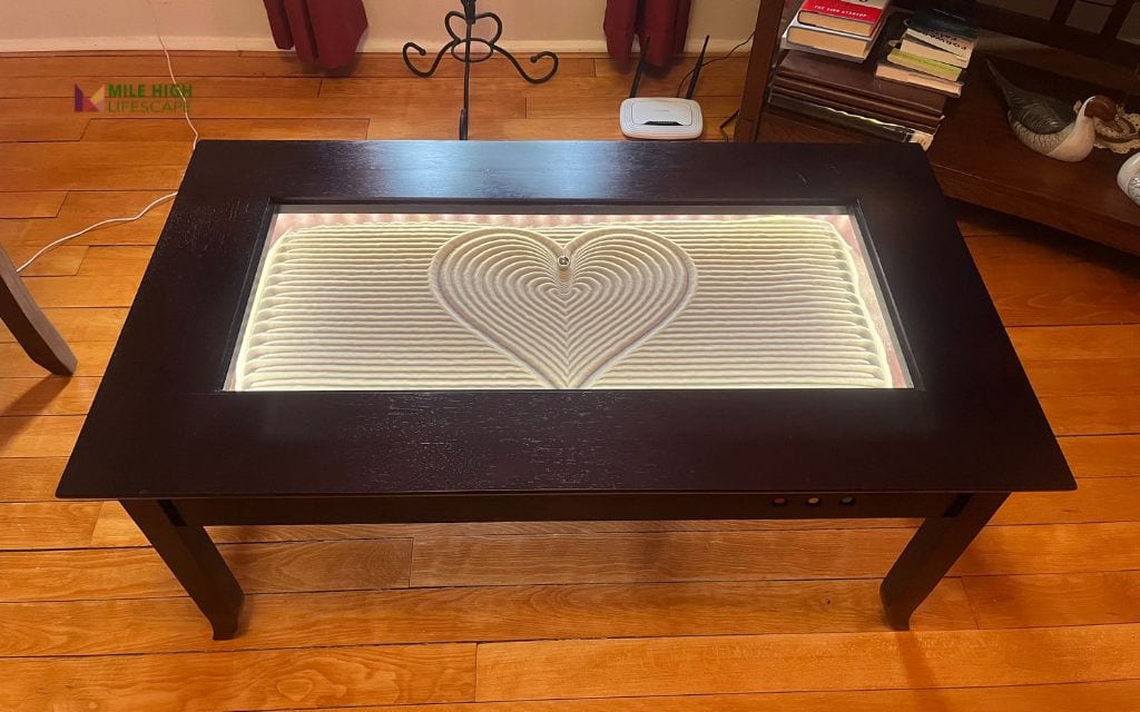 Zen coffee table centerpiece