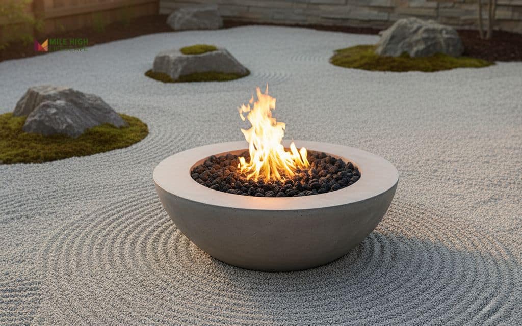 Zen fire bowl space