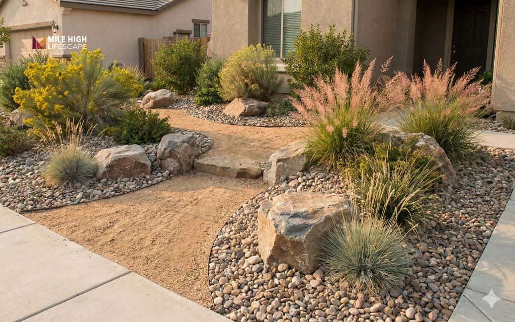 Xeriscape lawn replacement