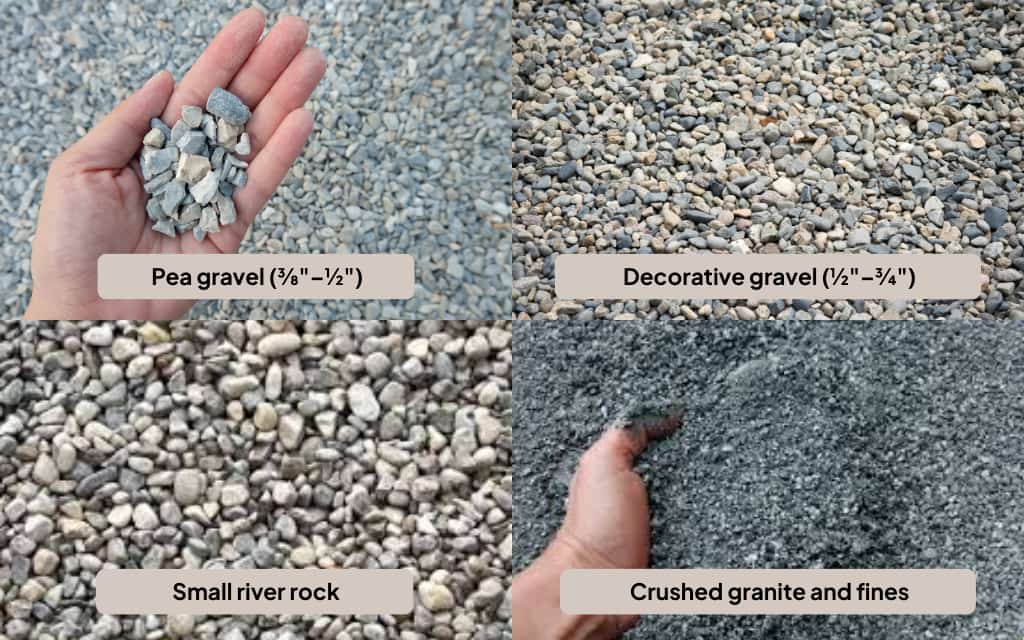 landscape with small rocks - Common small rock types