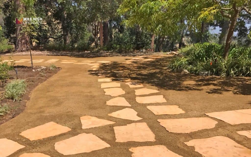 Flagstone set in decomposed granite