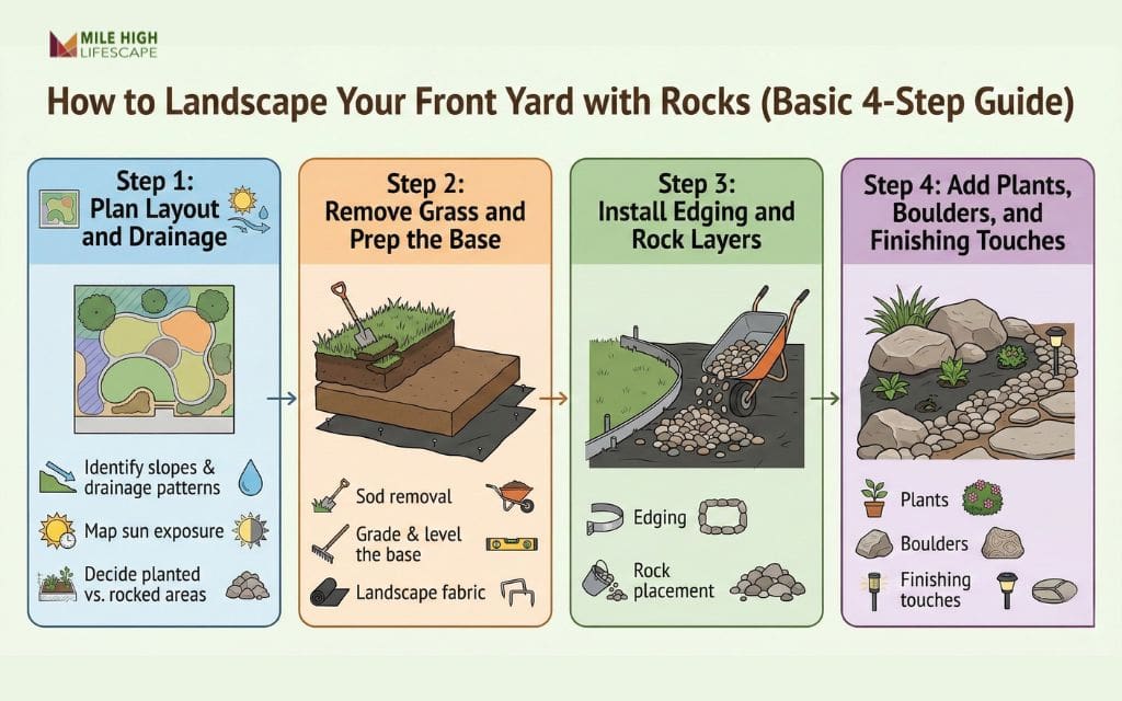 How to landscape your front yard with rocks
