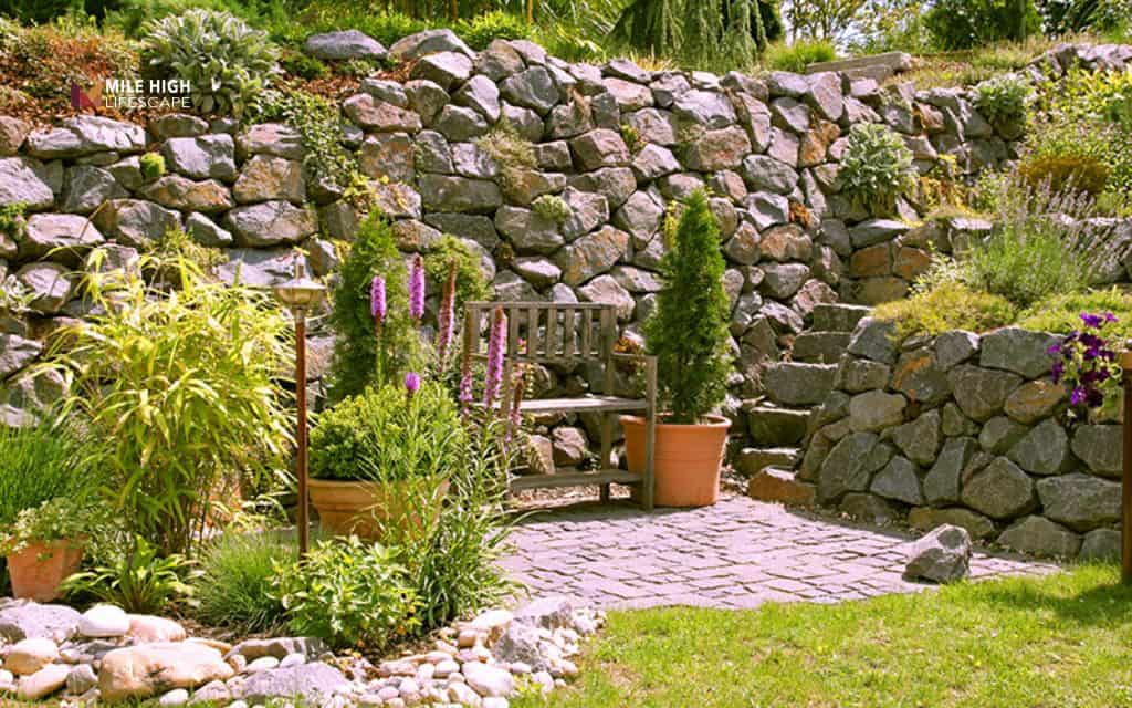 Minimalist all-rock hillside