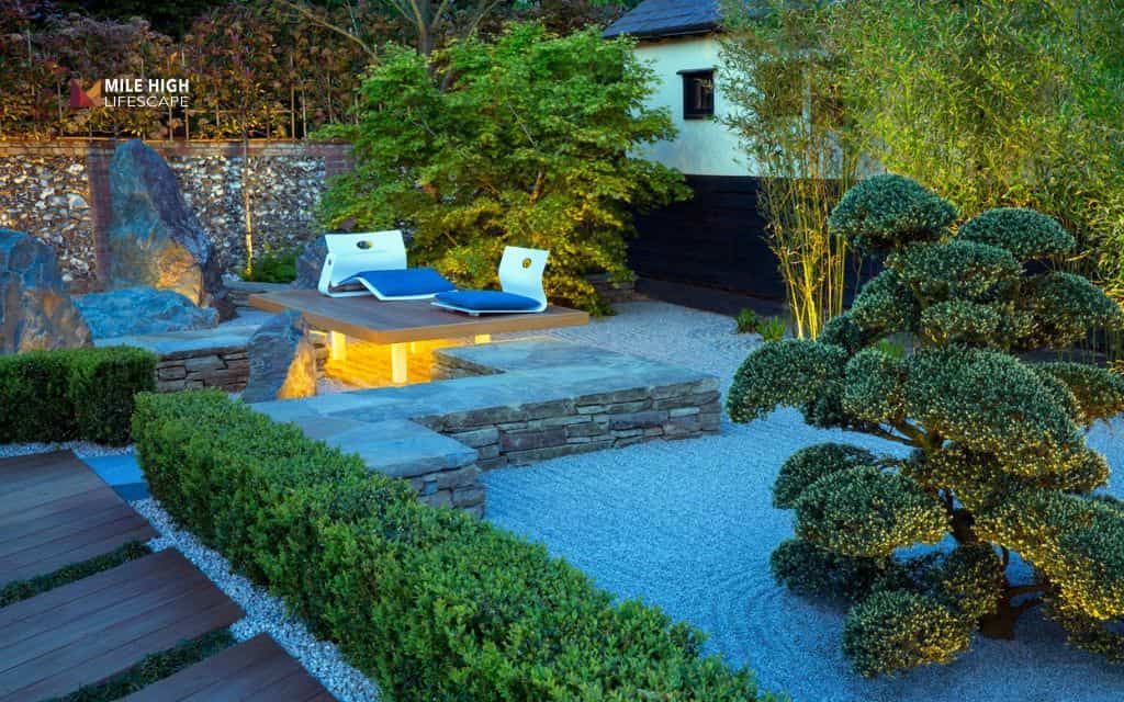 Modern Japanese rock garden