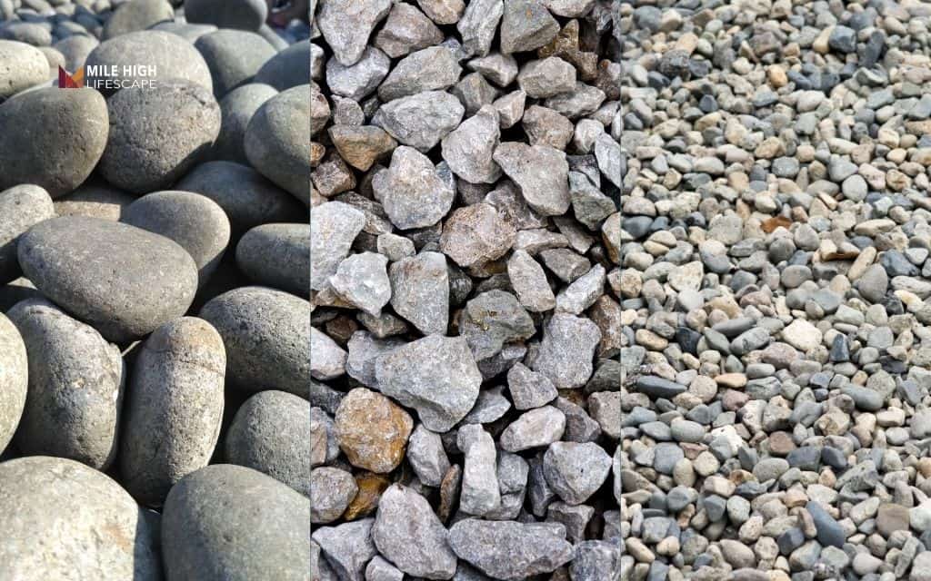 River rock vs crushed rock vs gravel