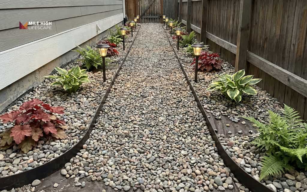 Tiny rock garden for side yards