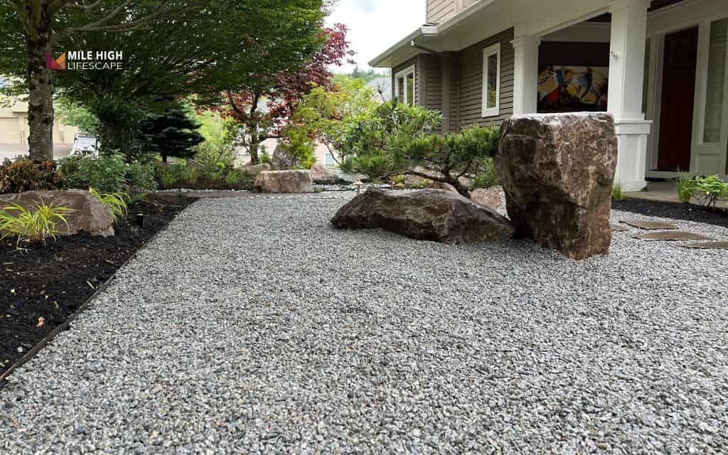 Minimalist boulder landscape (few stones, big impact)