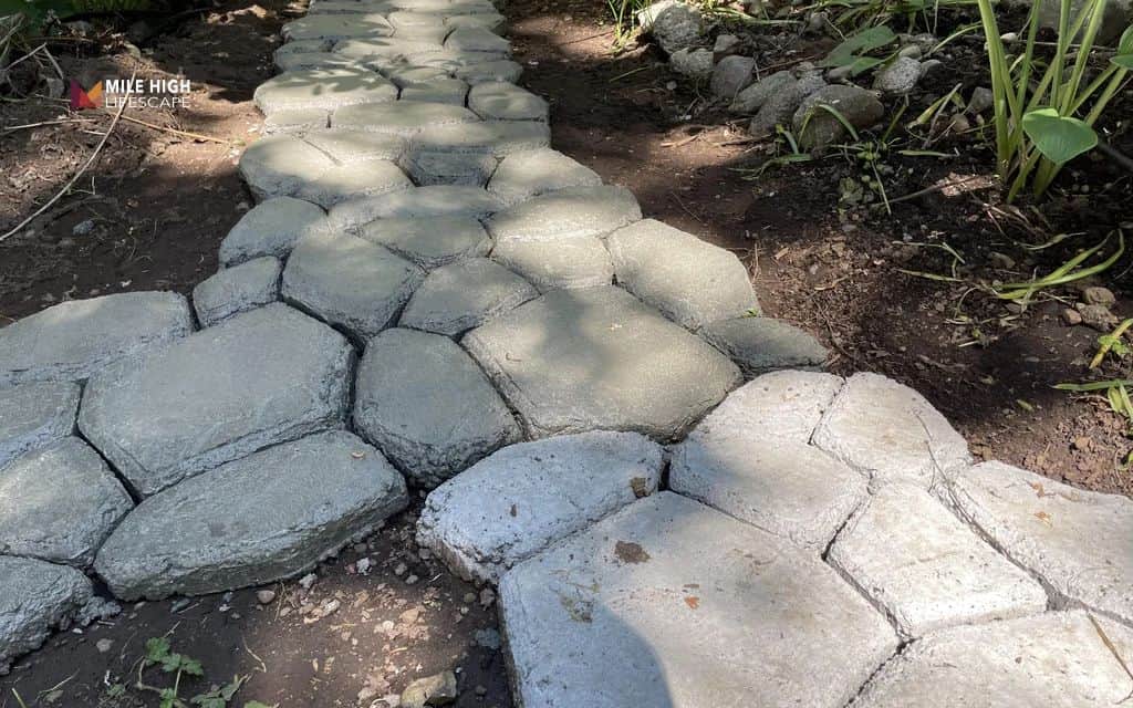 Rustic cobblestone path