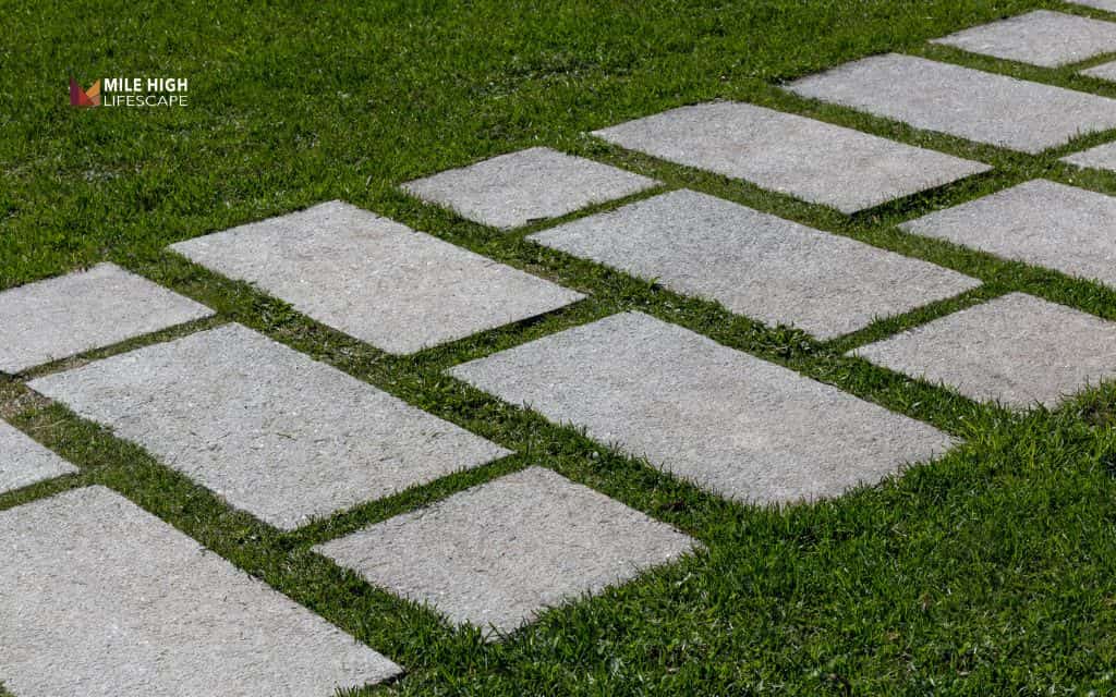 ideas for stone pathways: Stepping stones in grass