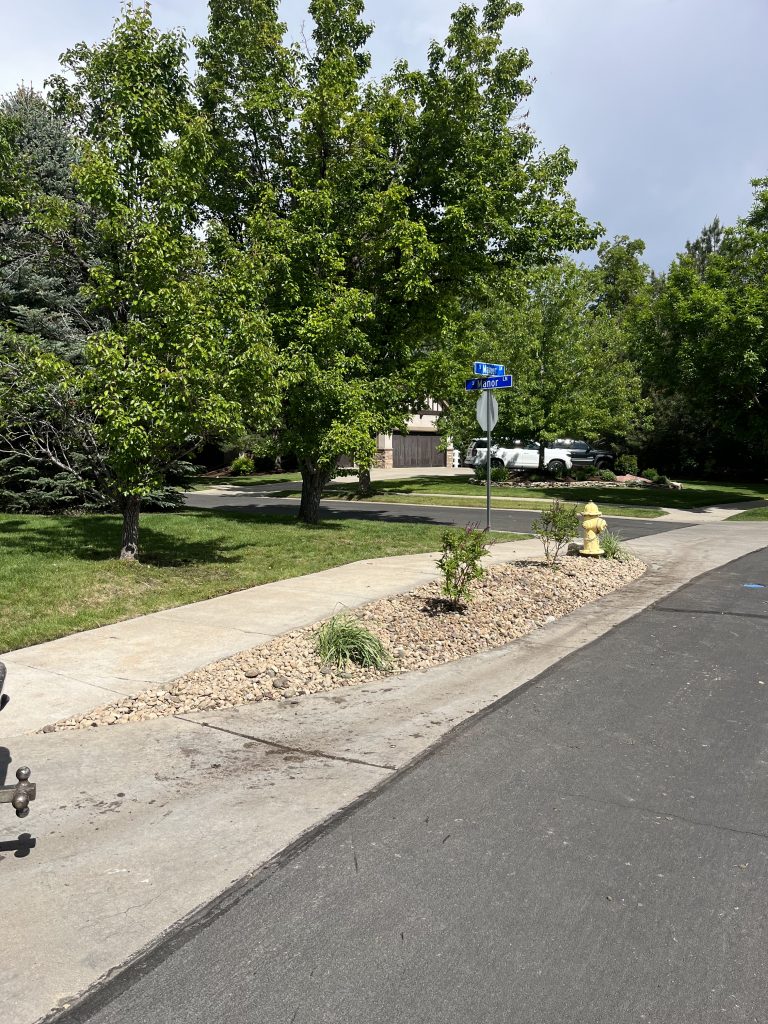 Landscape rock installation