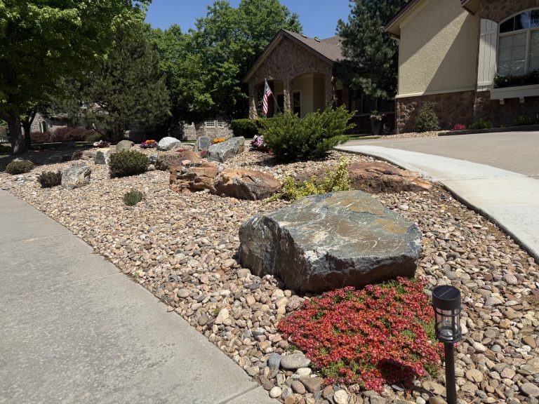 Landscape rock installation