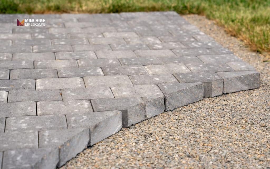 Curved paver border
